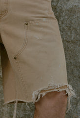 Desert Snow Cut-Off Work Short / Washed Camel