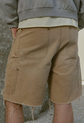 Desert Snow Cut-Off Work Short / Washed Camel