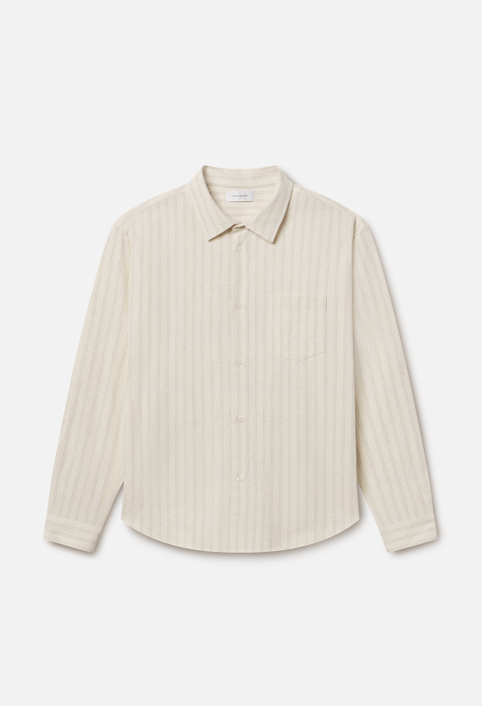 Silk Linen Cloak Button Up / Salt Stripe