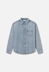 Denim Cloak Button Up / Acid Wash