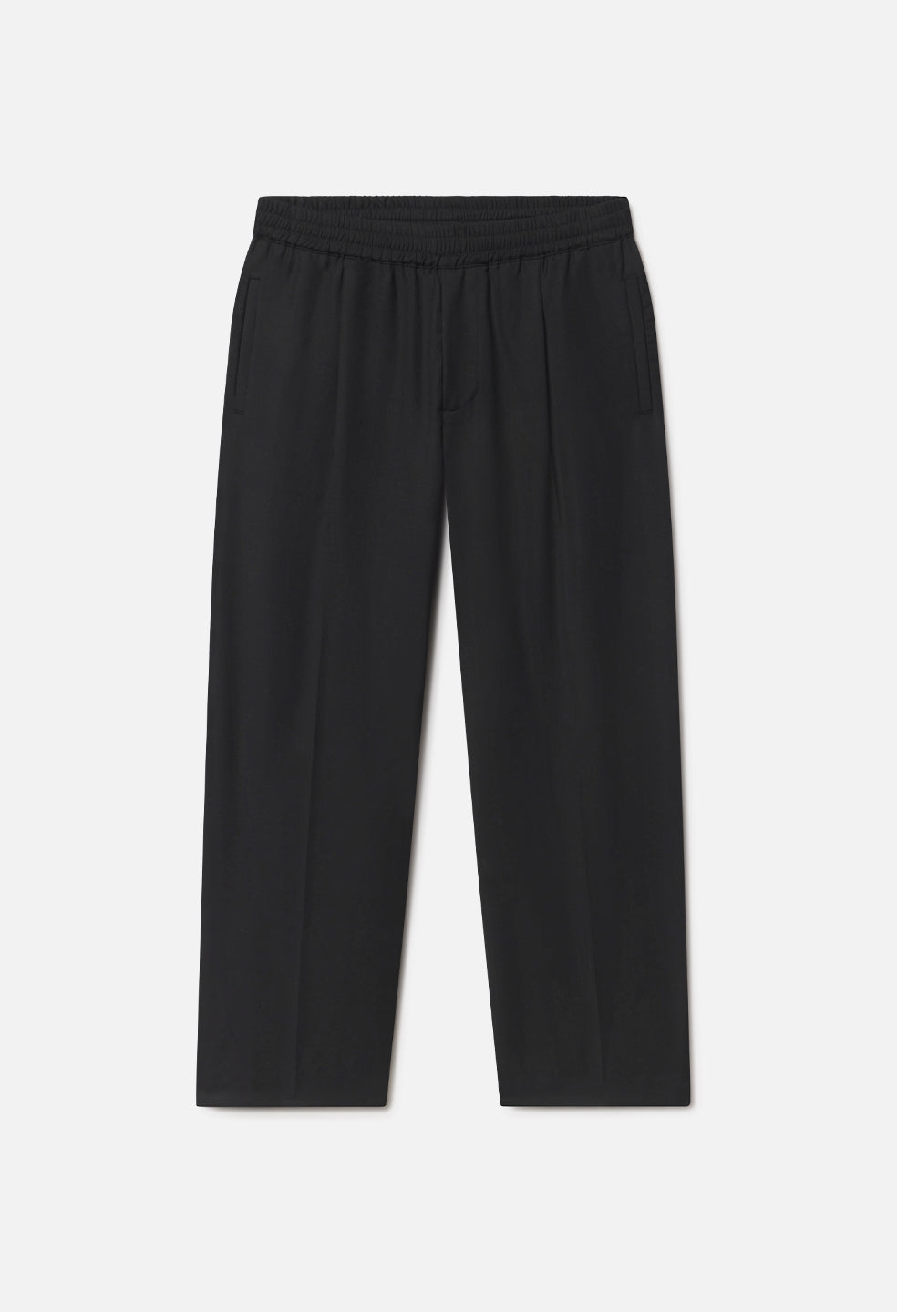 Wool Wide Easy Trouser / Black