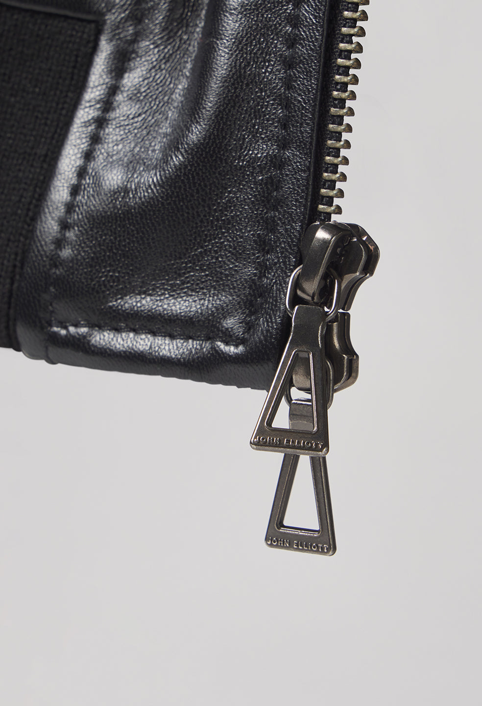 Leather Curson Bomber / Black