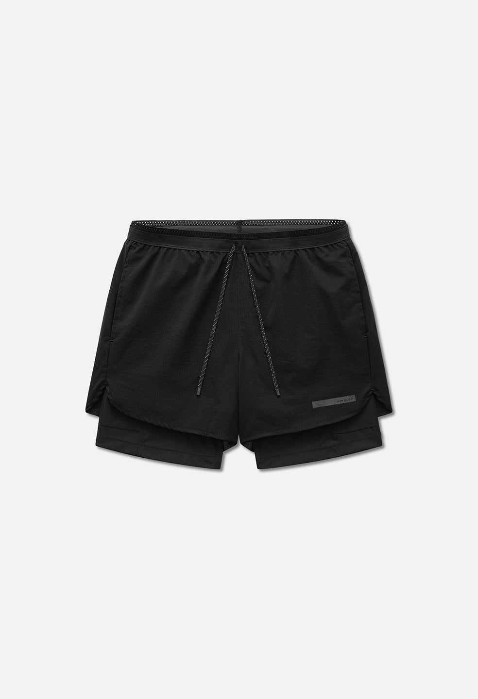 Grid-Mesh Sprint Shorts / Black