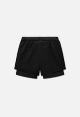 Grid-Mesh Sprint Shorts / Black