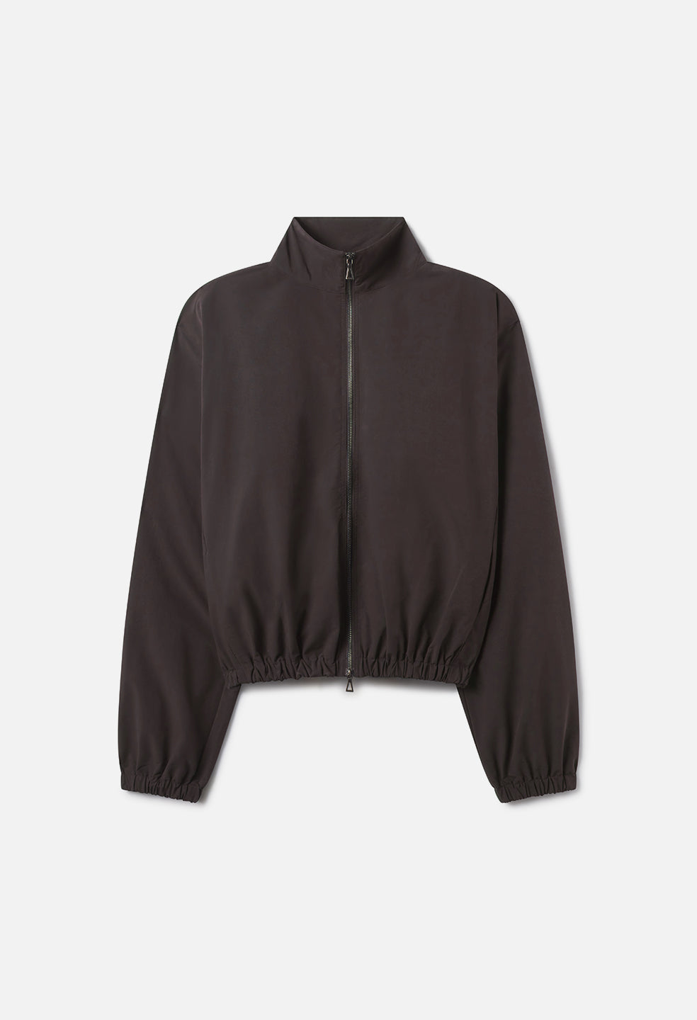 Vero Brushed Nylon Zip Jacket / Charcoal