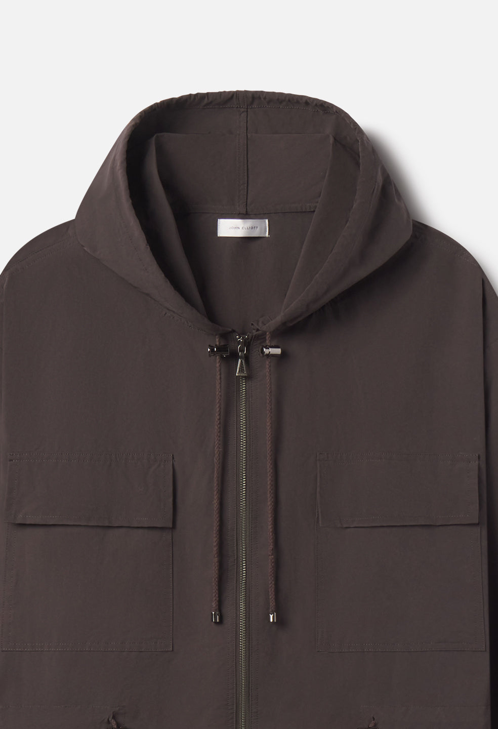 Vero Brushed Nylon Hooded Trench / Charcoal