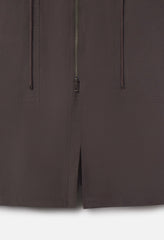 Vero Brushed Nylon Hooded Trench / Charcoal