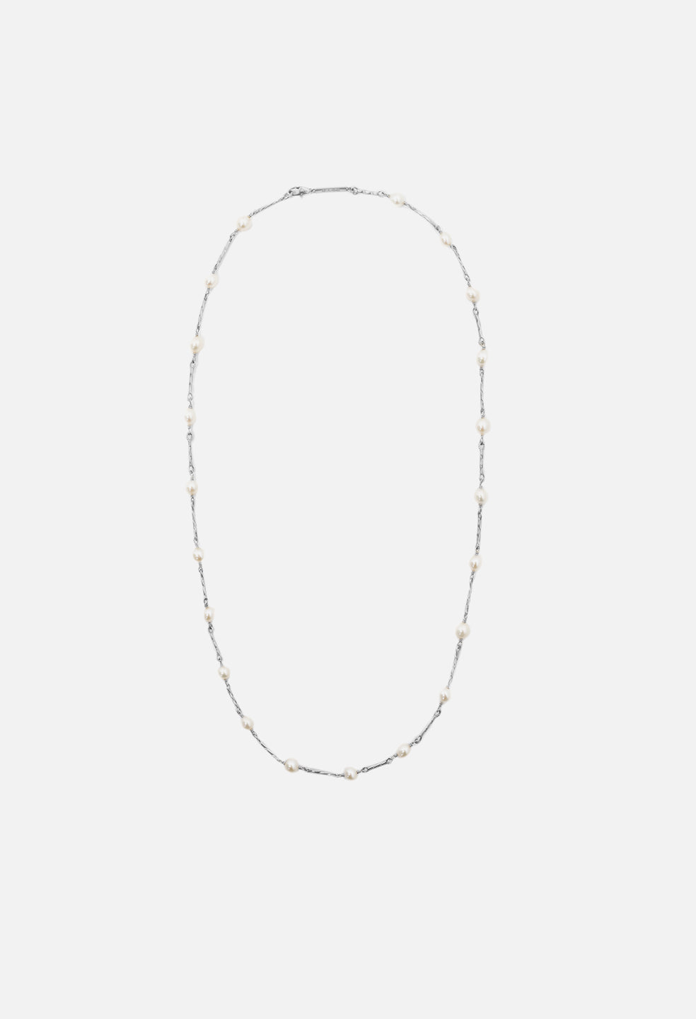 John Elliott X M.A.R.S Twist Link X Pearl Necklace / Silver
