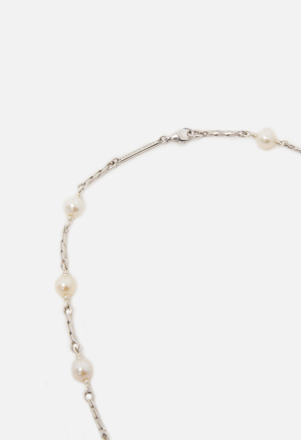 John Elliott X M.A.R.S Twist Link X Pearl Necklace / Silver