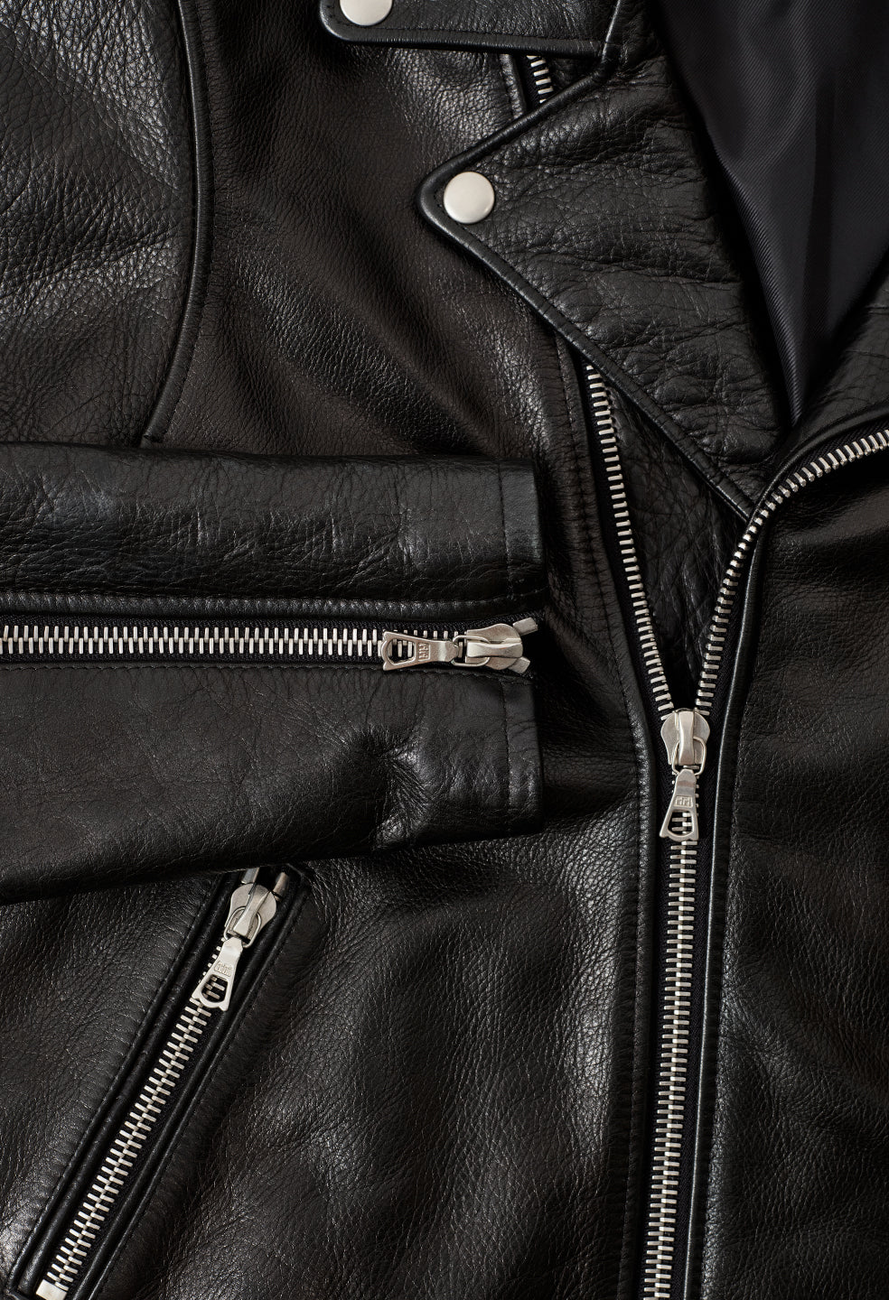 Leather Moto Jacket / Black