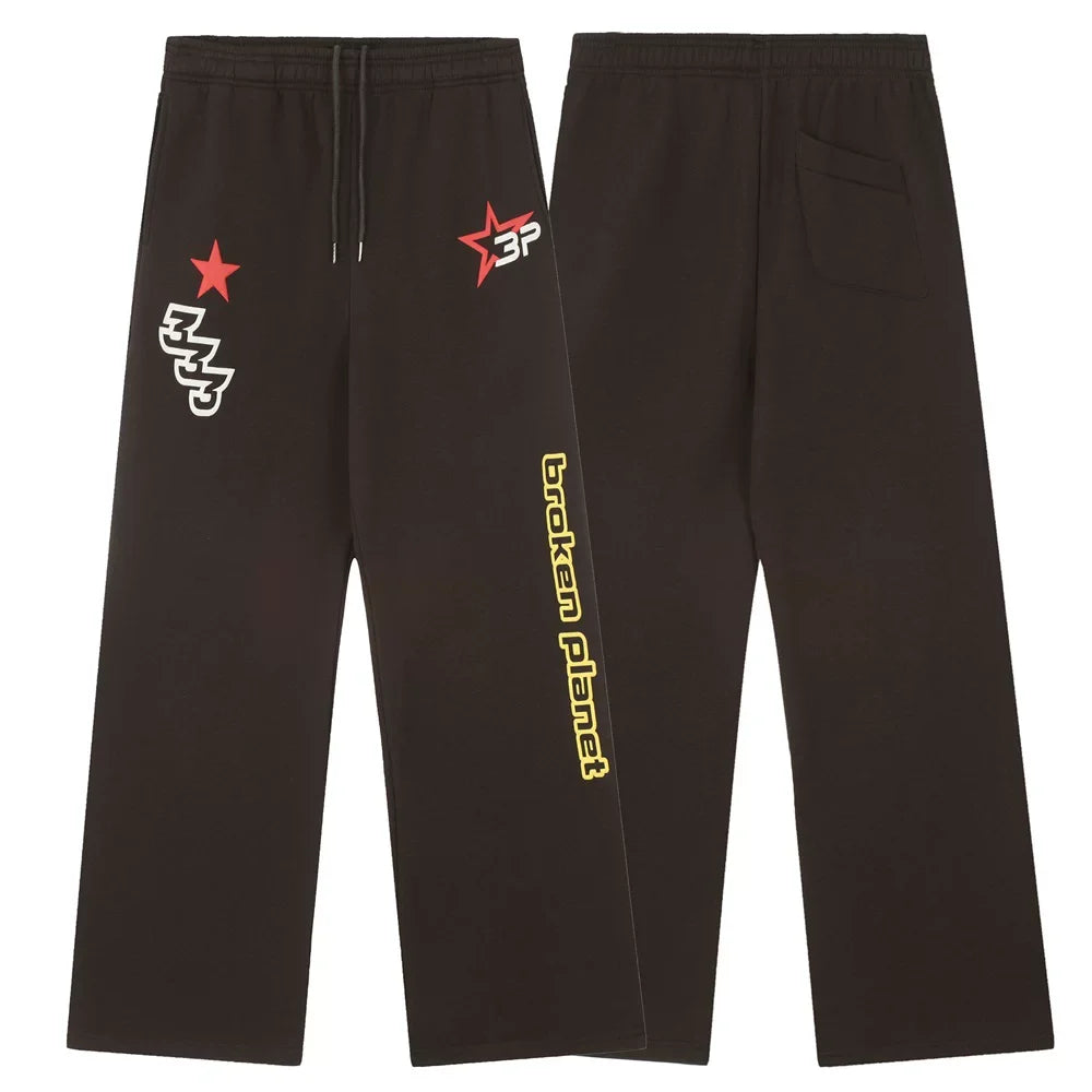 Broken Planet Puff Print Heavy Fleece Sweatpants