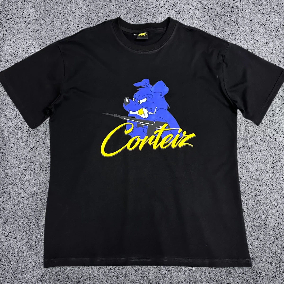 Corteiz "Bulldog" Graphic Heavyweight Tee | Black Corteiz Streetwear T-Shirt