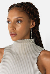 John Elliott X M.A.R.S Twist Link Pearl Earrings / Silver