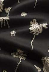 Brushed Silk Button Up / Field Sketch Black x Salt