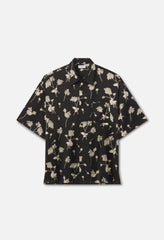Brushed Silk Button Up / Field Sketch Black x Salt
