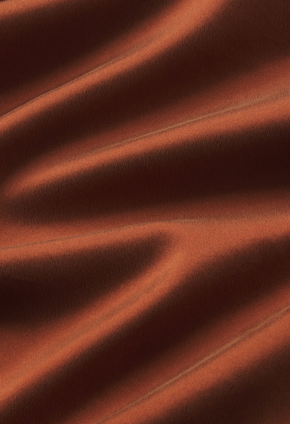 Brushed Silk Button Up / Rust