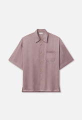 Brushed Silk Button Up / Plum