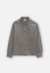 Solid Hemi Oversized Shirt / Washed Black