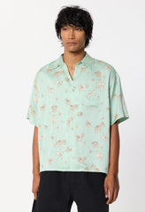 Brushed Silk Button Up / Field Sketch Celadon x Salt