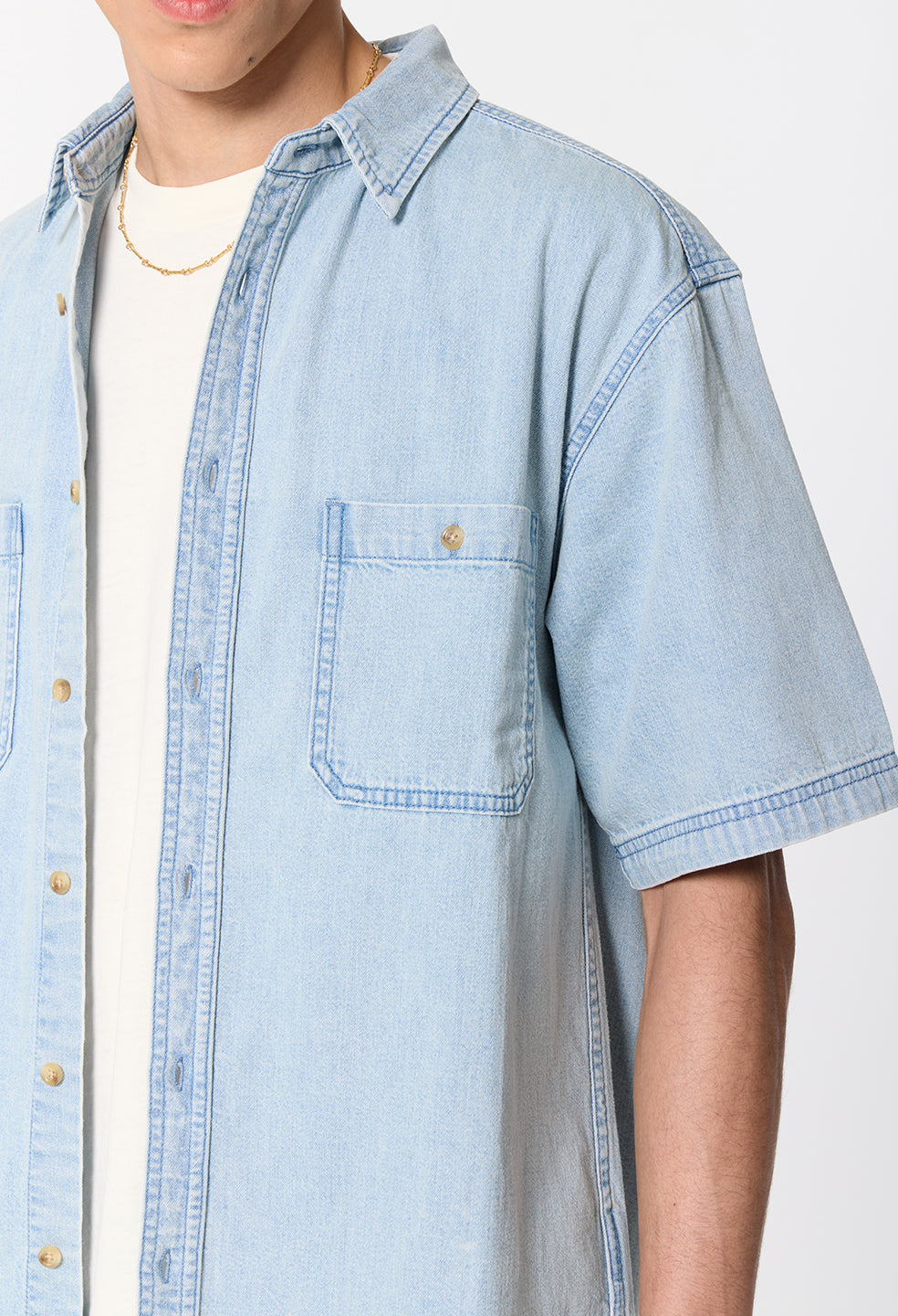 Princeton Hemi SS Shirt / Washed Indigo