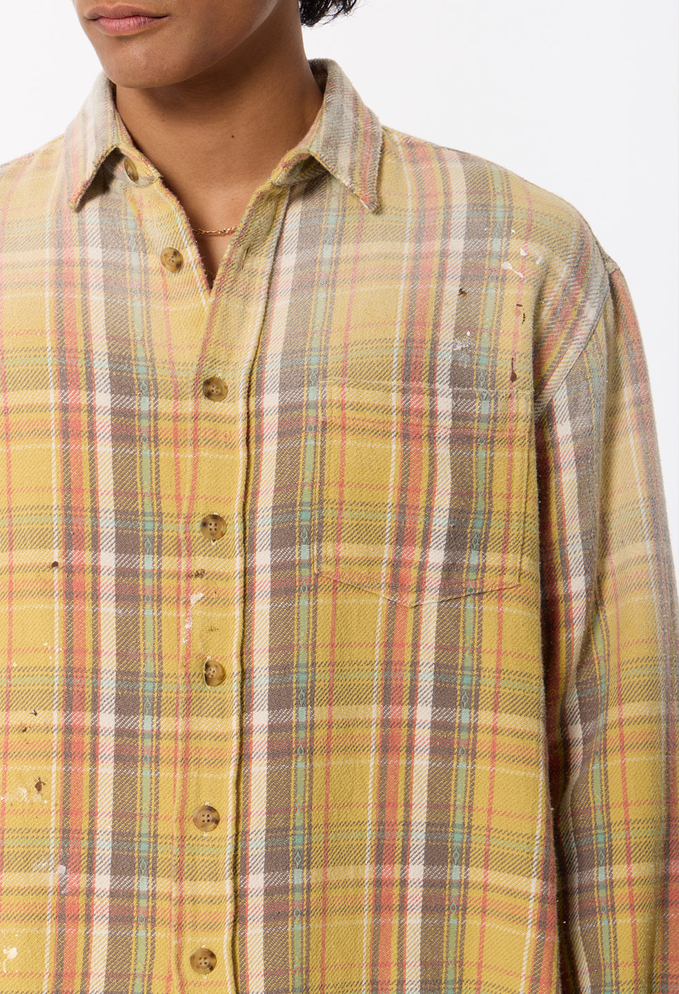 Odeon Hemi Oversized Shirt / Vintage Yellow Plaid