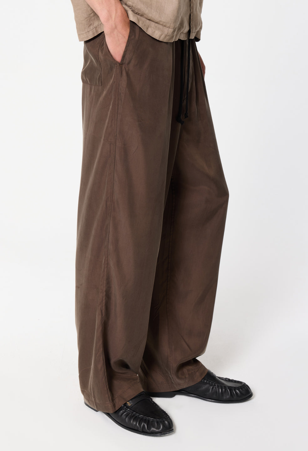 Cupro Saint Lucia Trouser / Espresso
