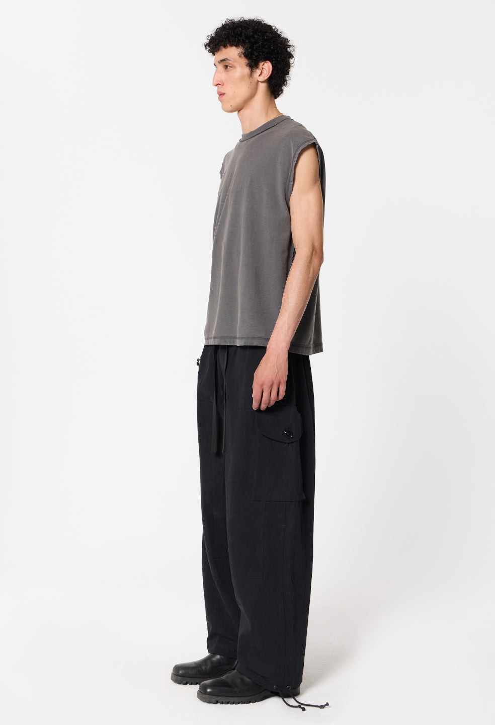 Canopy Cotton Cargo Pants / Black