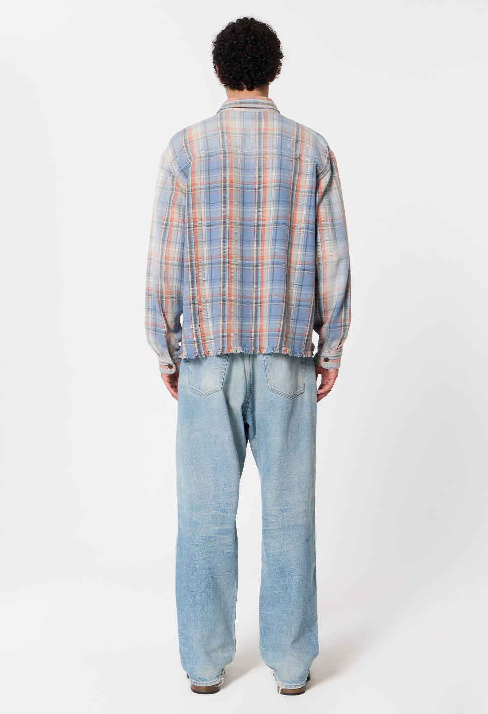 Odeon Hemi Oversized Shirt / Vintage Blue Plaid
