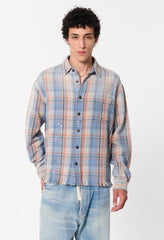 Odeon Hemi Oversized Shirt / Vintage Blue Plaid