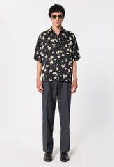 Wool Wide Easy Trouser / Charcoal