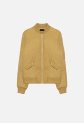 Leather Bogota Bomber / Tan Suede