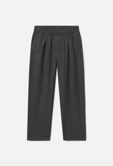 Wool Wide Easy Trouser / Charcoal