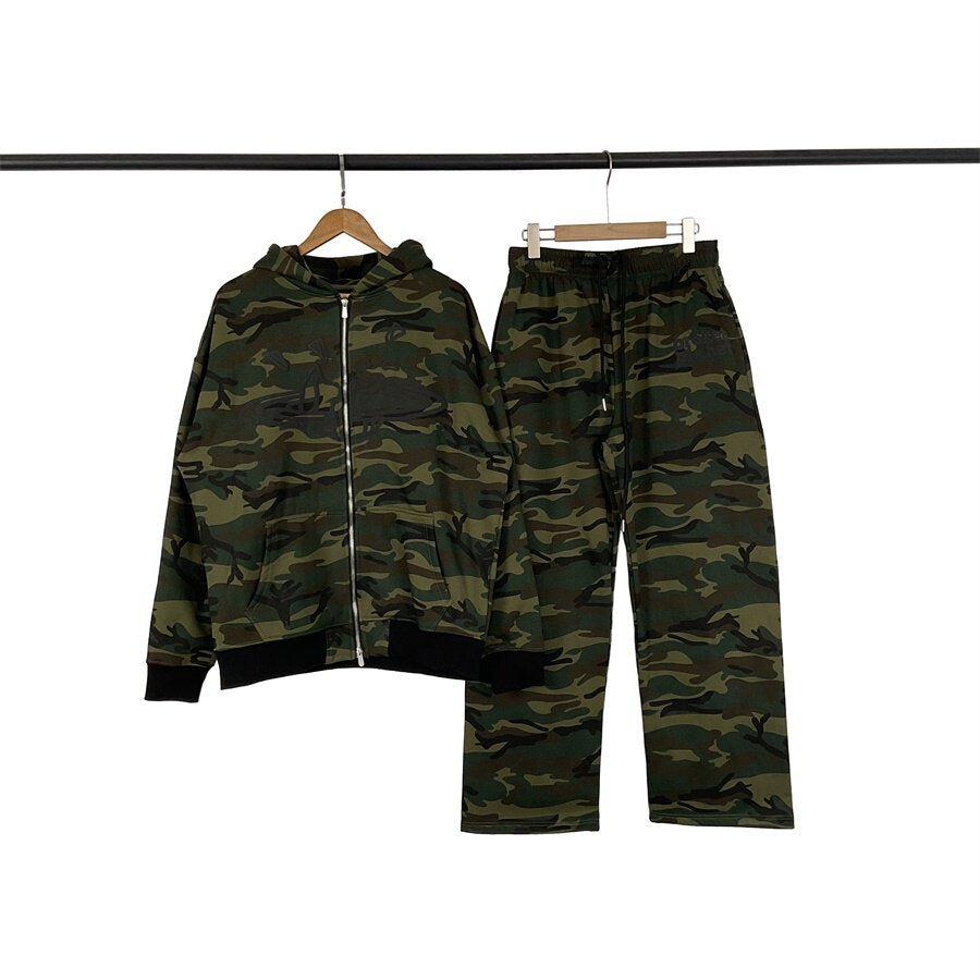 Broken Planet Puff Print Fleece Hooded Sweatsuit Set