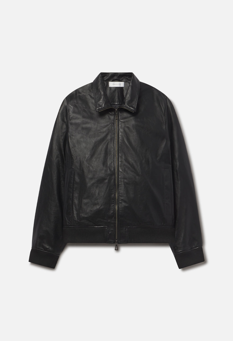 Leather Curson Bomber / Black